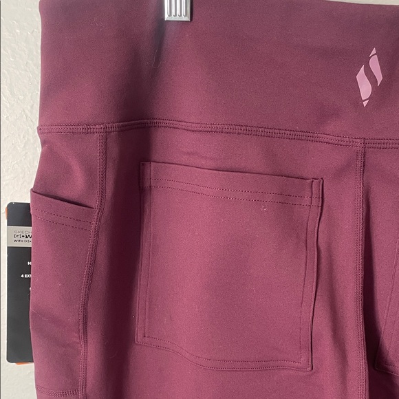 Skechers Women Go Walk GoFlex 4 Pocket Boot Cut   Wine Gym Pants Size XXL /Z8 - Picture 3 of 12